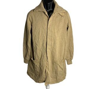 Vintage 90s Ralph Lauren Cardigan Sweater L Brown Button Up Collared Polo Sport